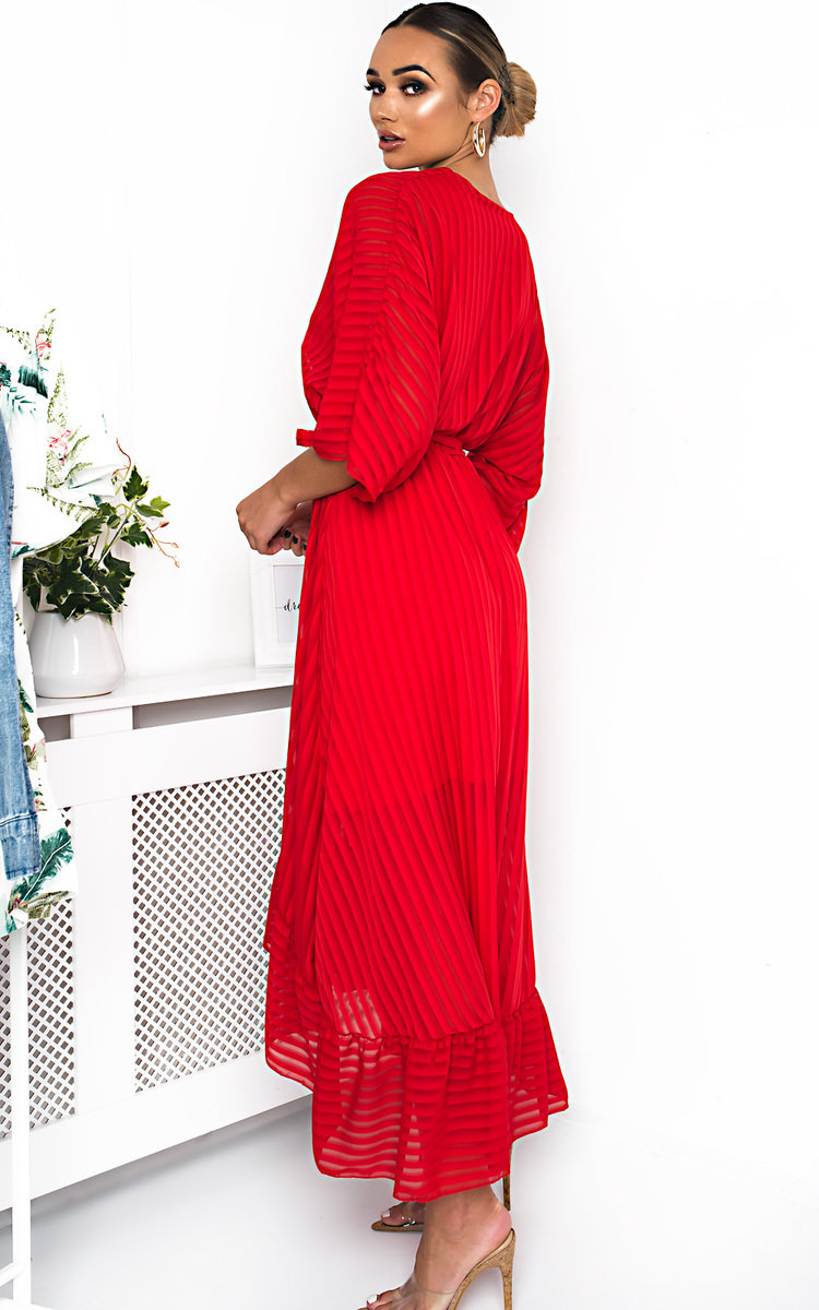 Melody Belted Frill Maxi Dress Thumbnail Melody Belted Frill Maxi Dress Thumbnail