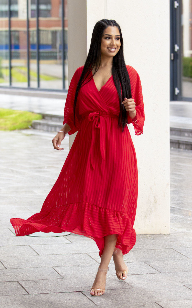 Melody Belted Frill Maxi Dress Thumbnail