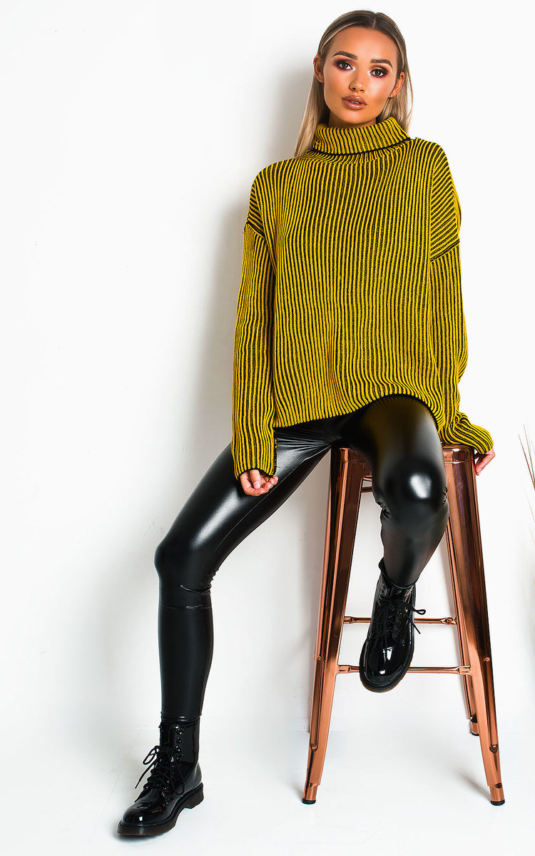Mhari Oversized Polo Neck Knitted Jumper Thumbnail Mhari Oversized Polo Neck Knitted Jumper Thumbnail