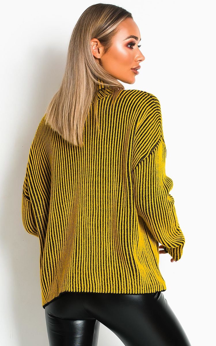 Mhari Oversized Polo Neck Knitted Jumper Thumbnail Mhari Oversized Polo Neck Knitted Jumper Thumbnail