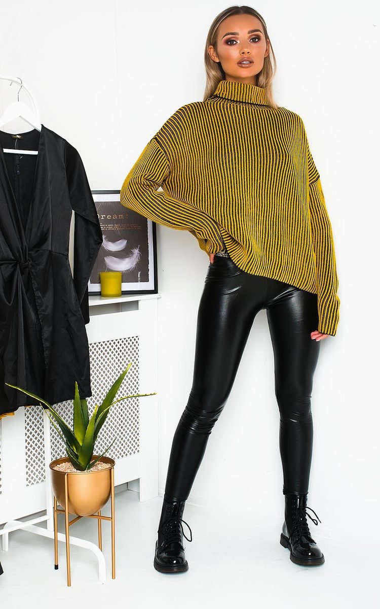 Mhari Oversized Polo Neck Knitted Jumper Mhari Oversized Polo Neck Knitted Jumper