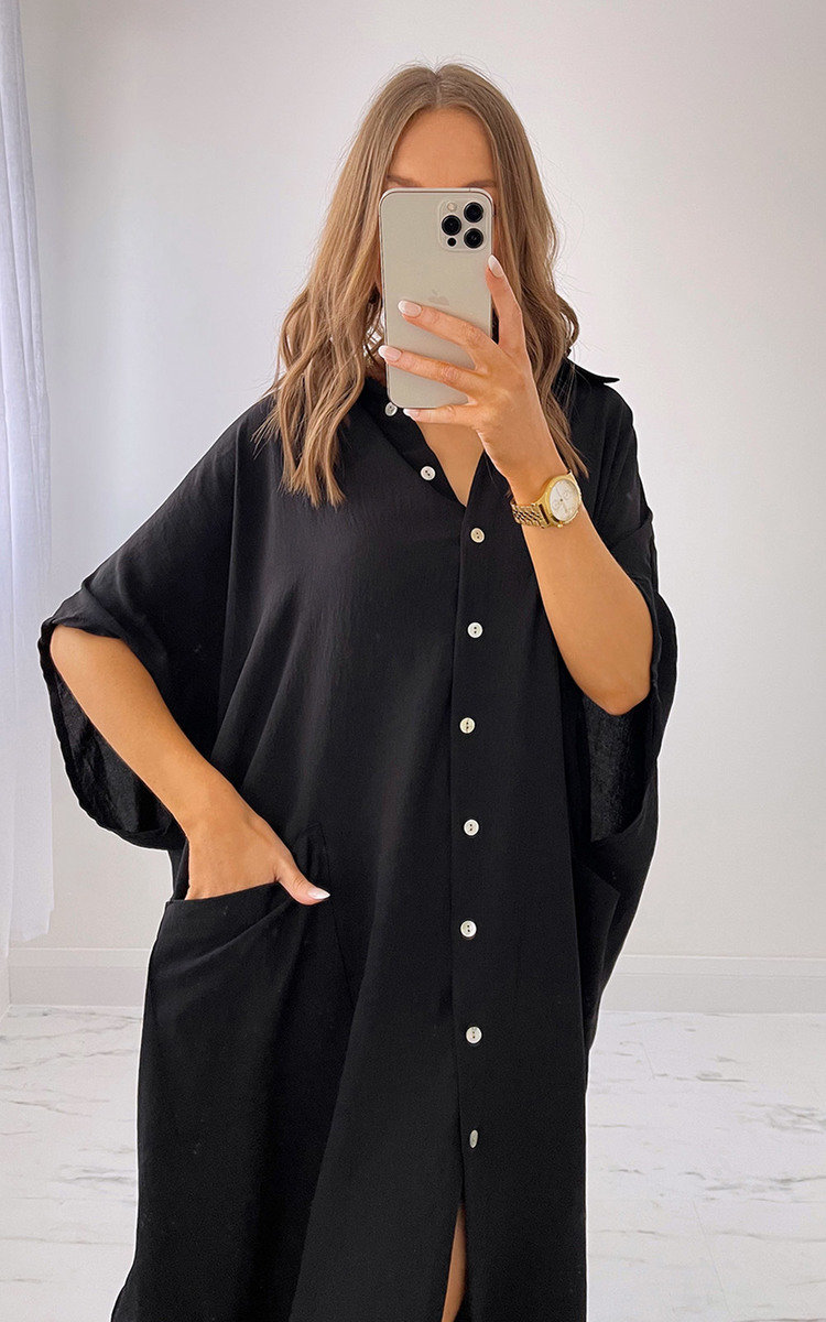 Mia Oversized Maxi Shirt Dress