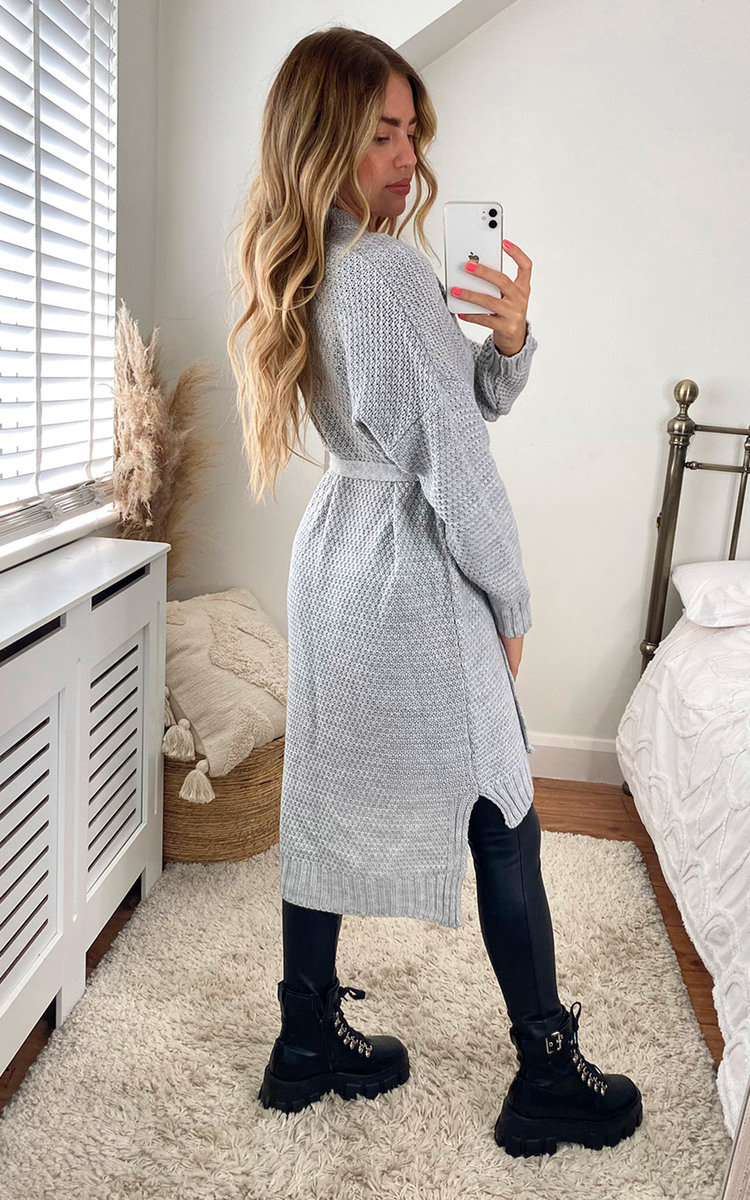 Mia Tie Front Long Length Cardigan Thumbnail