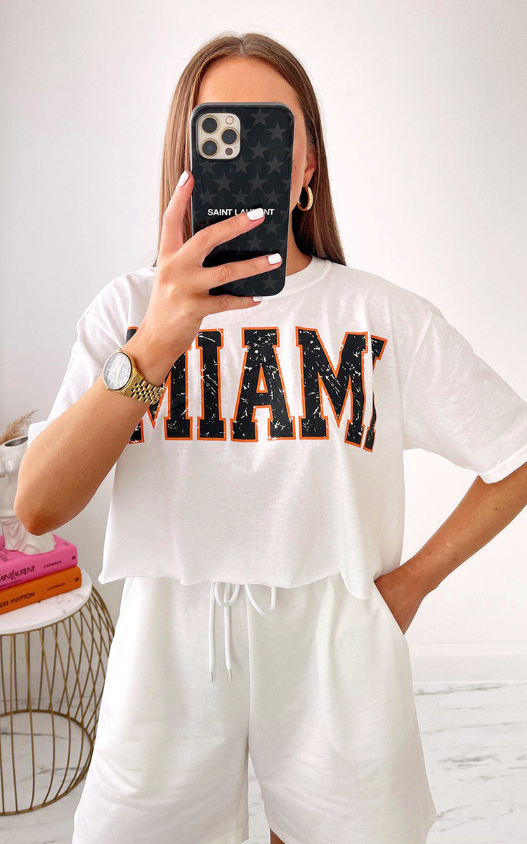 Miami Printed Crop Top Thumbnail