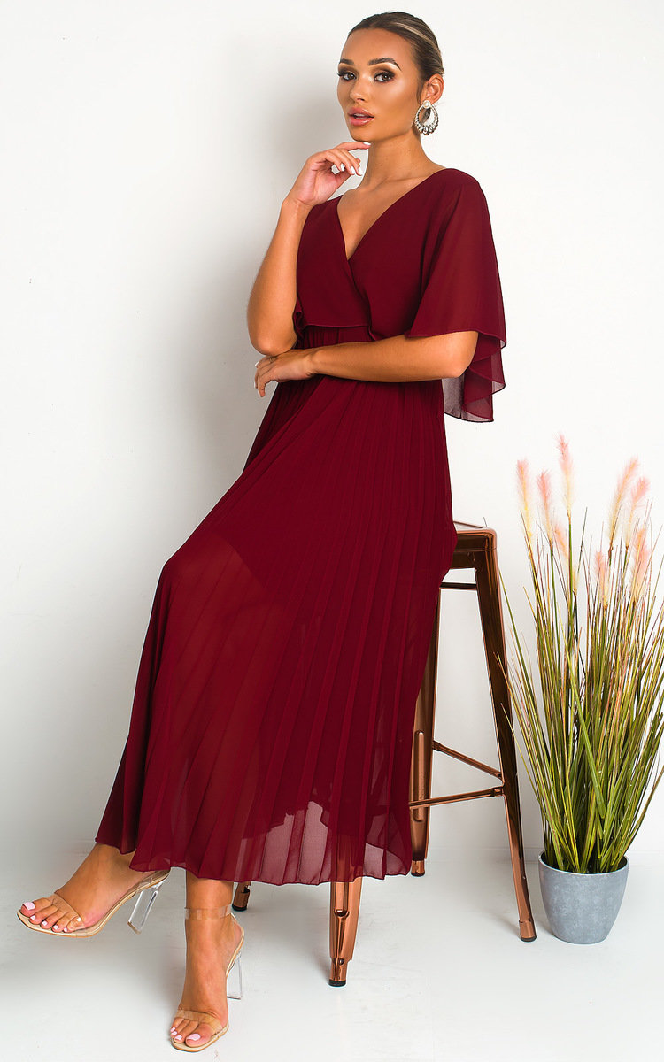 Michaela Pleated Maxi Dress Thumbnail