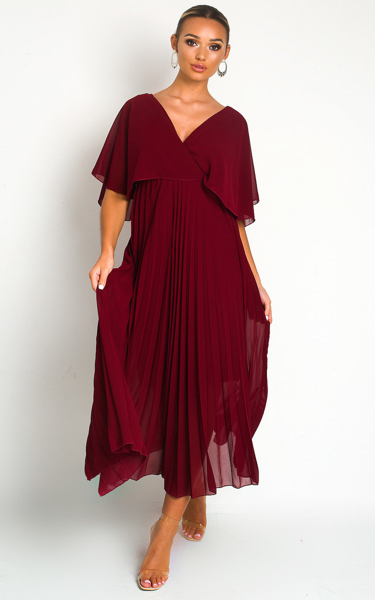 Michaela Pleated Maxi Dress Thumbnail