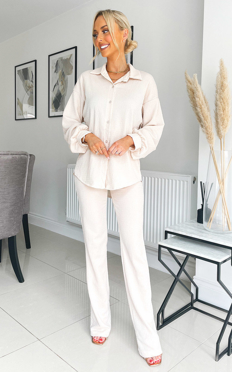 Kaylyn Button Shirt and Trousers Co-ord Set Thumbnail Kaylyn Button Shirt and Trousers Co-ord Set Thumbnail