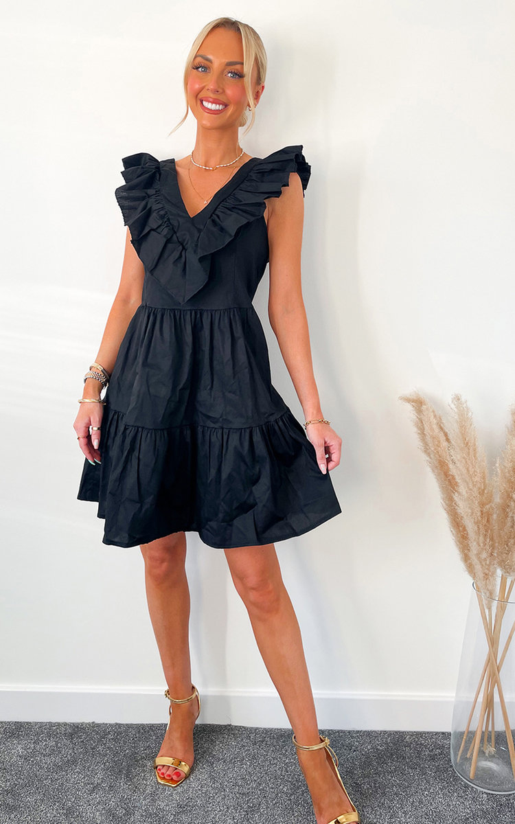 Miriam Ruffle Design Mini Dress