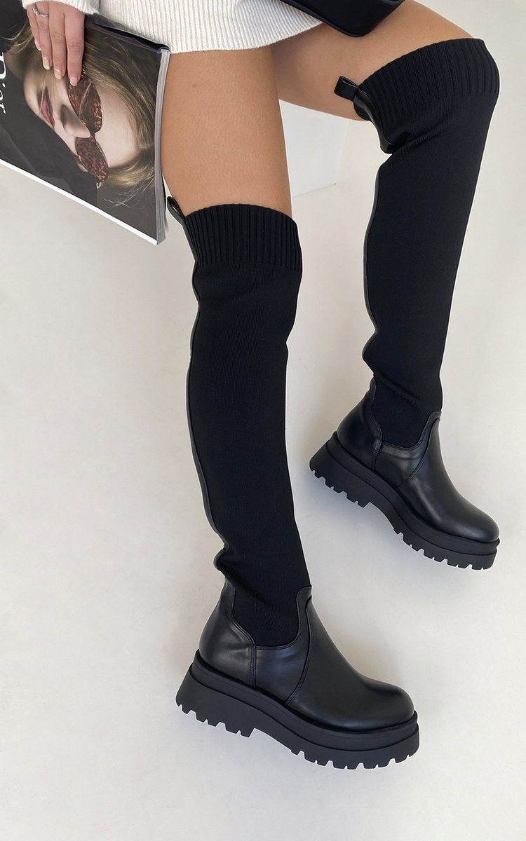 Mollie Knee High Chunky Boots