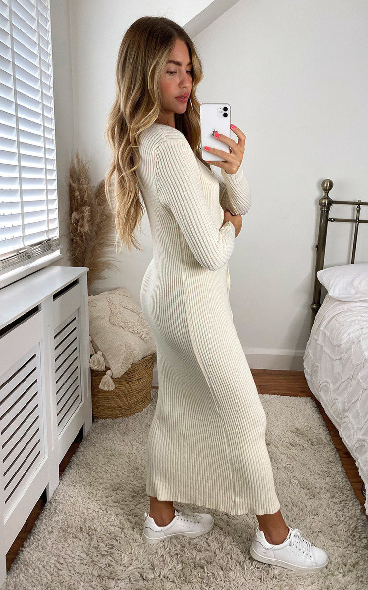 Molly Knitted Button Down Maxi Dress Thumbnail