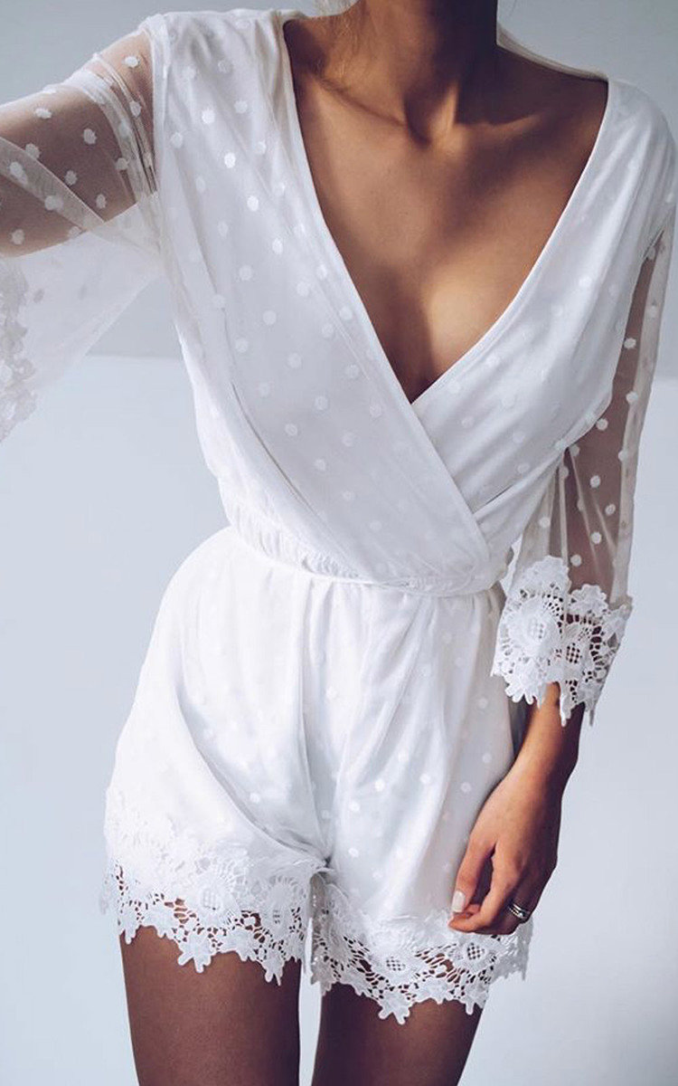 Molly Polka Dot Mesh Playsuit Thumbnail Molly Polka Dot Mesh Playsuit Thumbnail