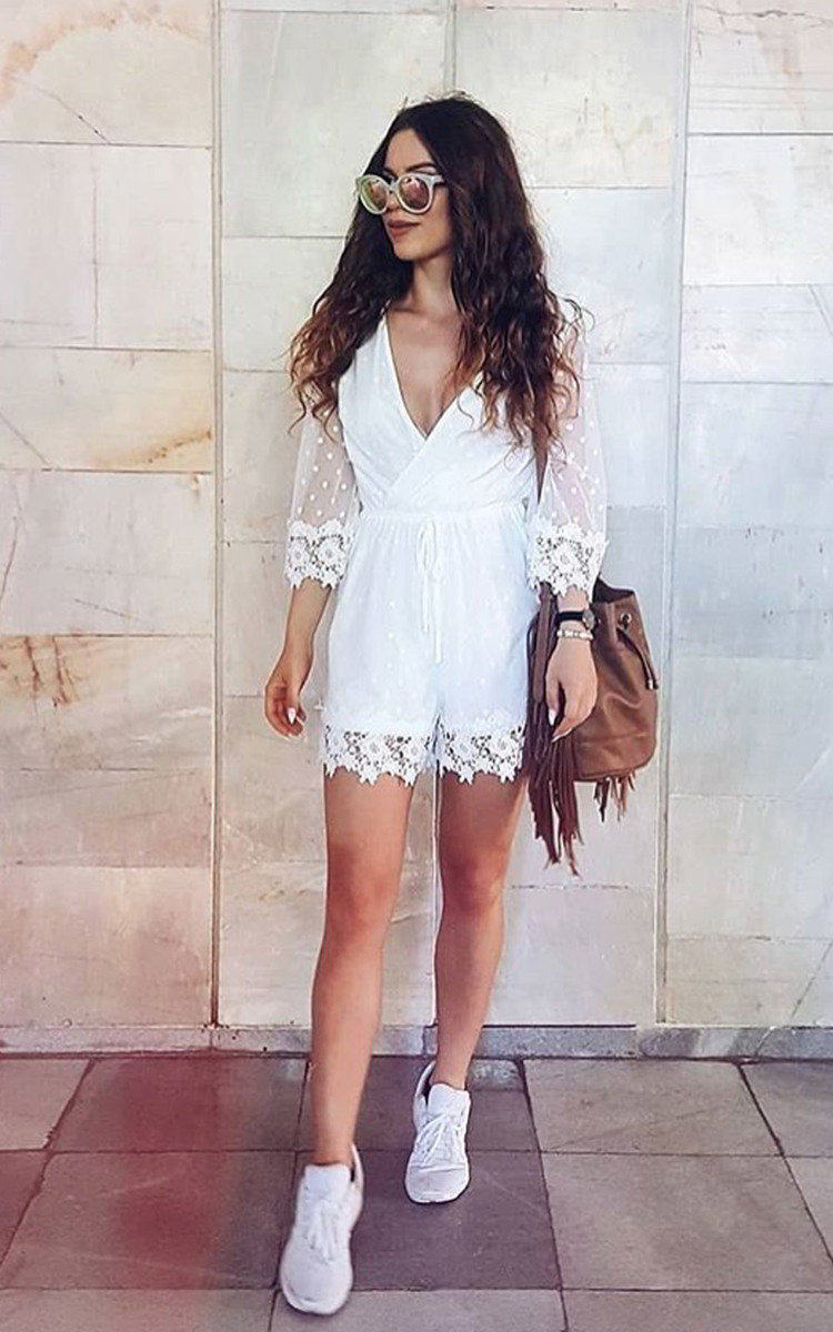 Molly Polka Dot Mesh Playsuit Thumbnail Molly Polka Dot Mesh Playsuit Thumbnail