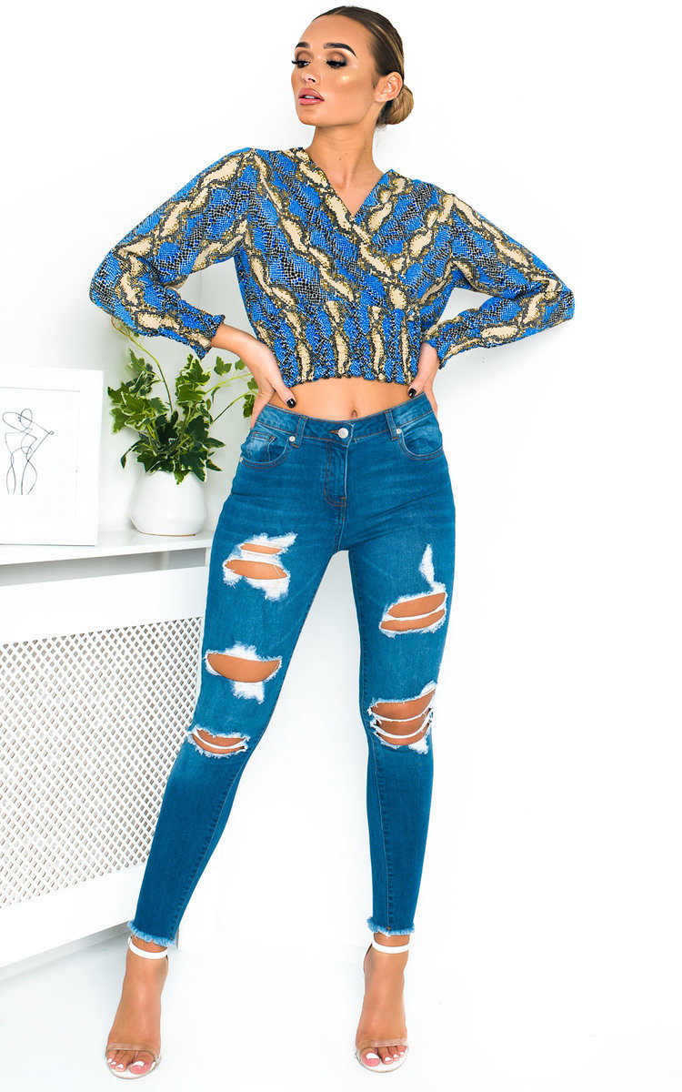 Mona Distressed Frayed Skinny Jeans Thumbnail Mona Distressed Frayed Skinny Jeans Thumbnail