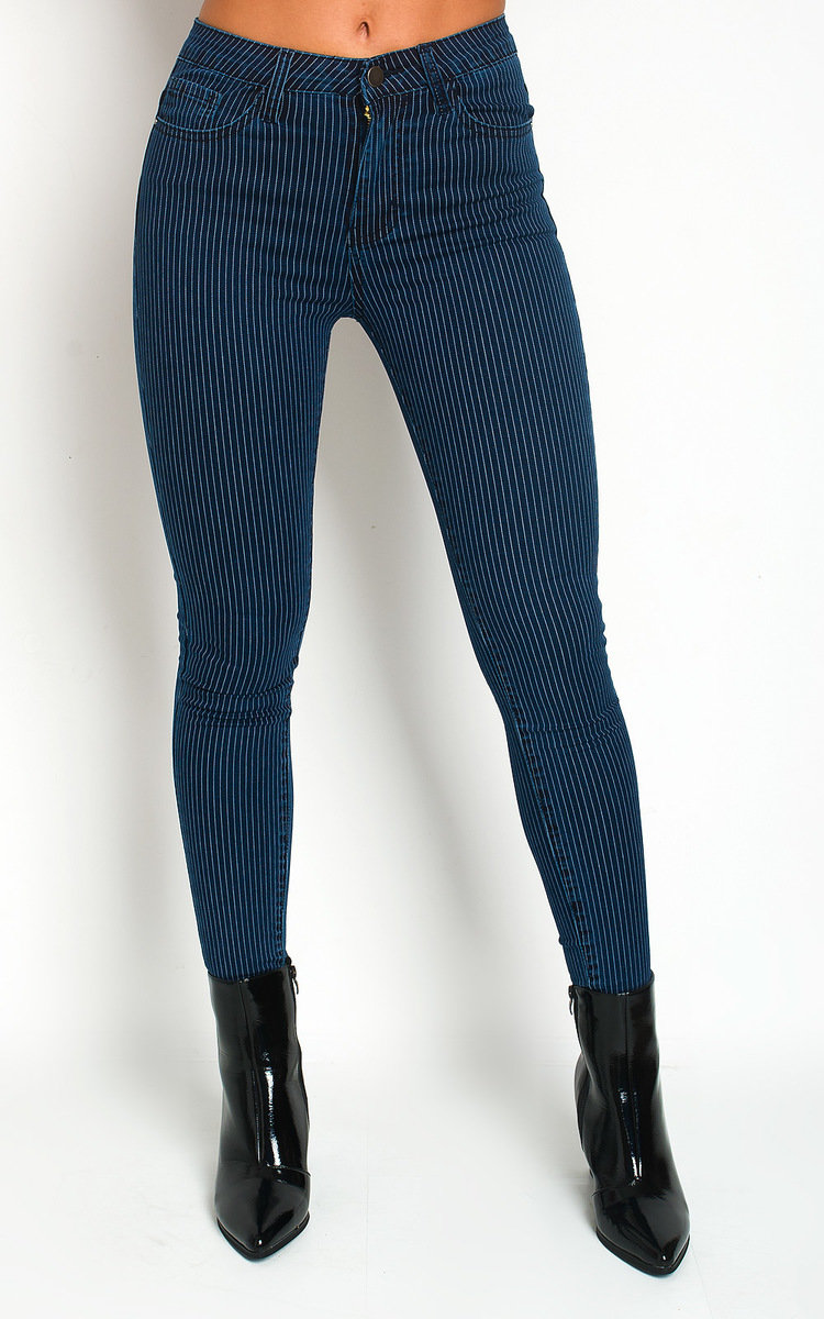 Monah Striped Skinny Jeans Thumbnail