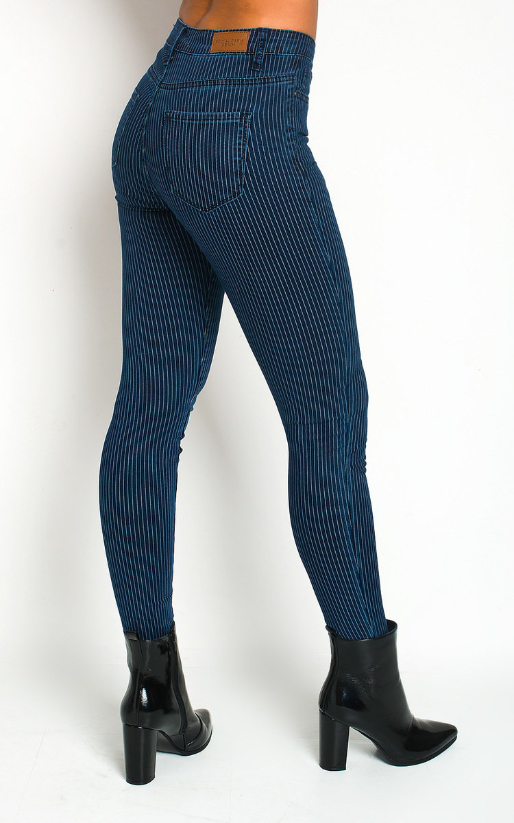 Monah Striped Skinny Jeans