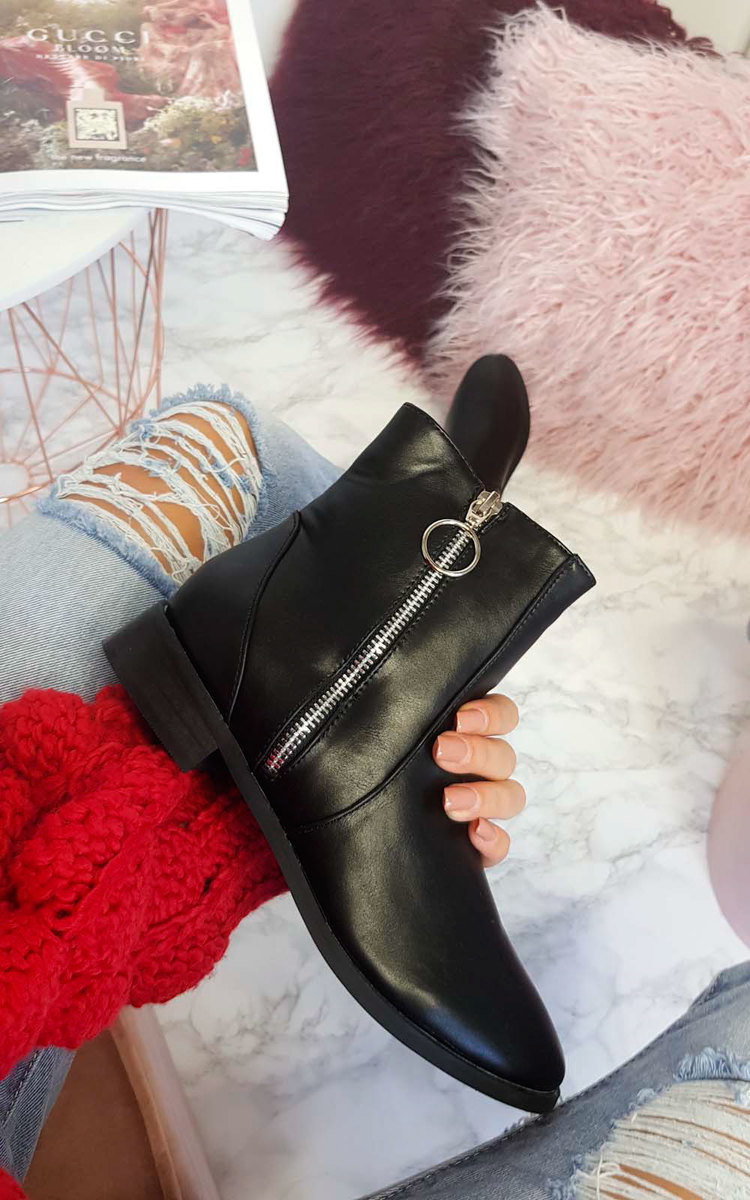  Nadia Side Zip Up Ankle Boots Thumbnail