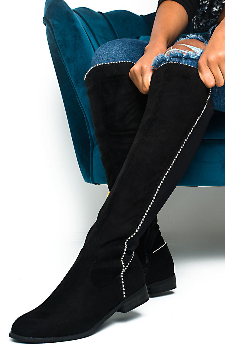 studded knee boots