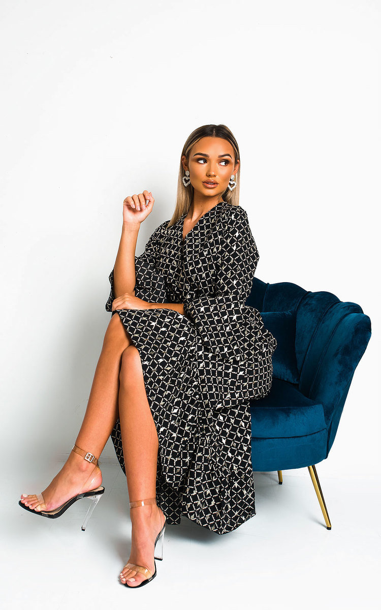 Nelly Printed Frill Maxi Dress Thumbnail Nelly Printed Frill Maxi Dress Thumbnail