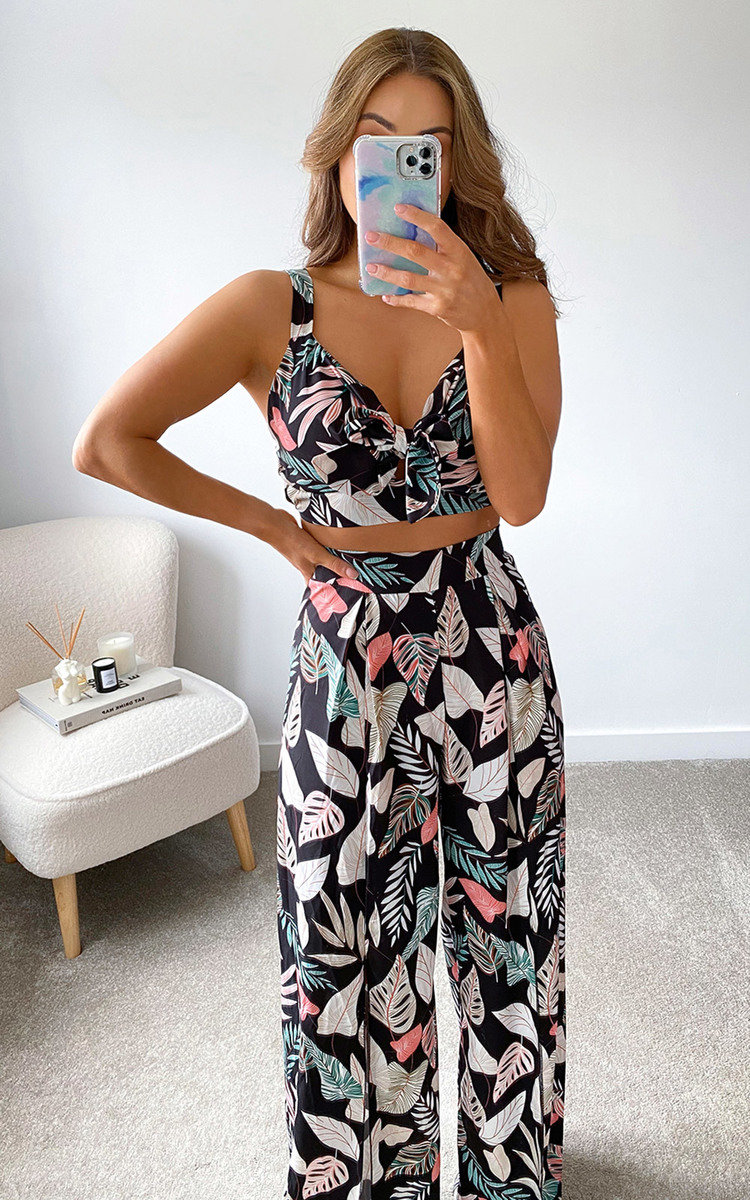 Nene Split Leg Trouser and Tie Knot Top Co-Ord Thumbnail Nene Split Leg Trouser and Tie Knot Top Co-Ord Thumbnail
