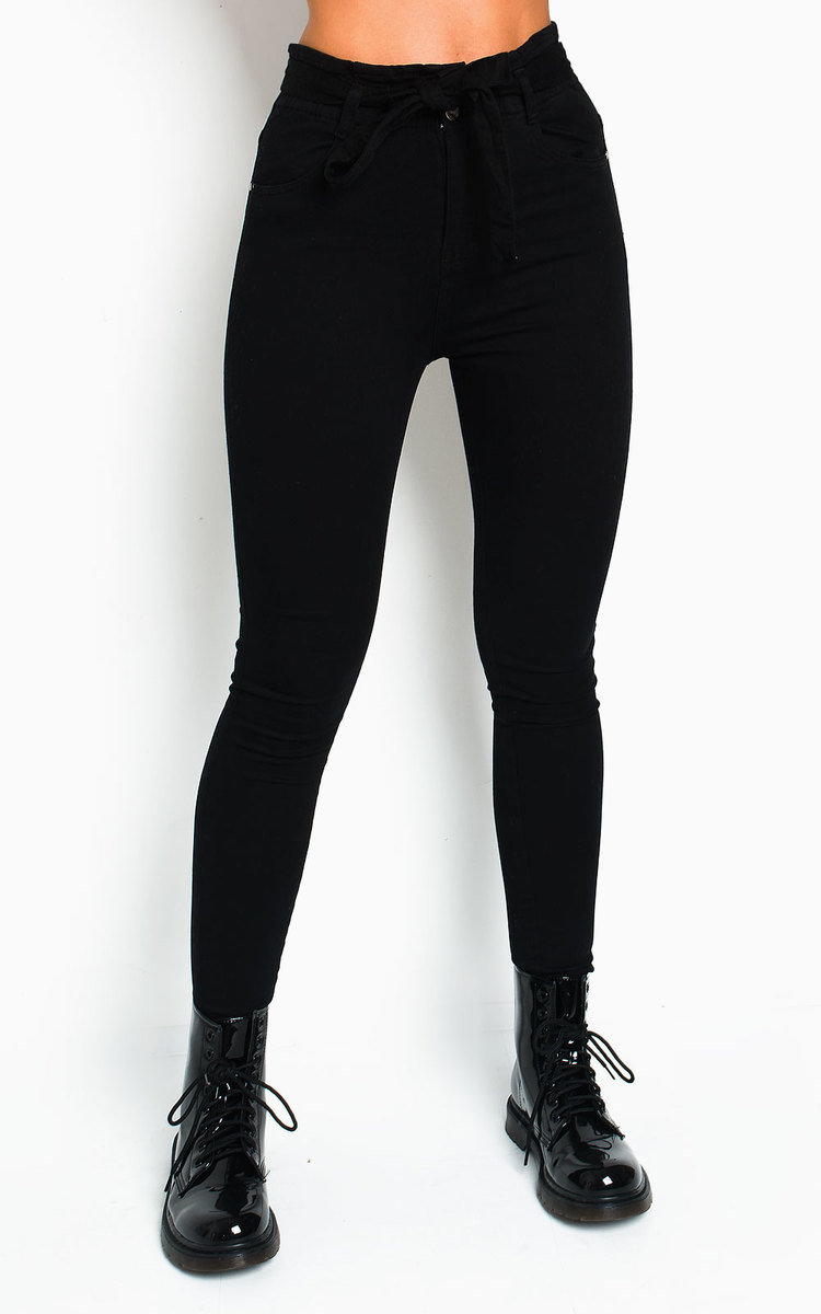 Nicki Tie Waist Denim Jeans Thumbnail Nicki Tie Waist Denim Jeans Thumbnail