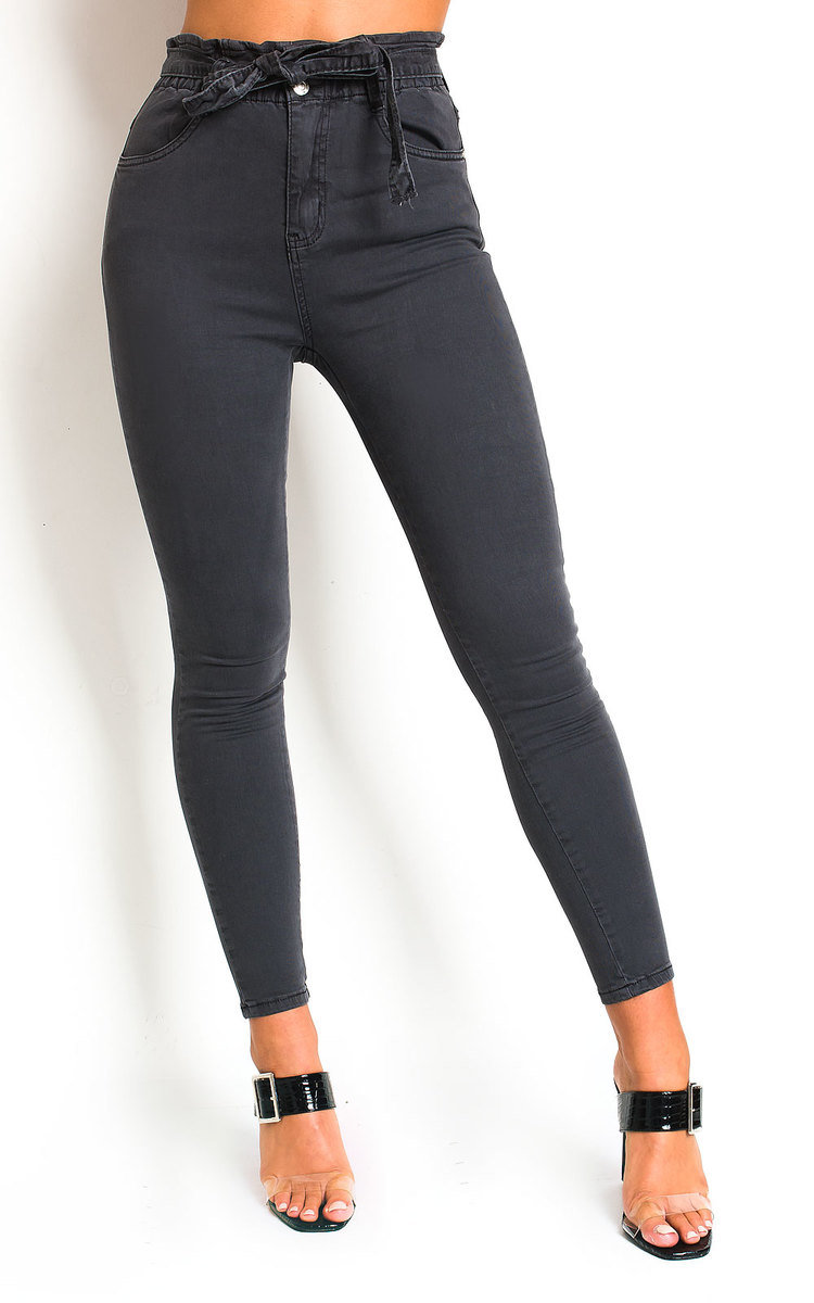 Nicki Tie Waist Denim Jeans Thumbnail Nicki Tie Waist Denim Jeans Thumbnail