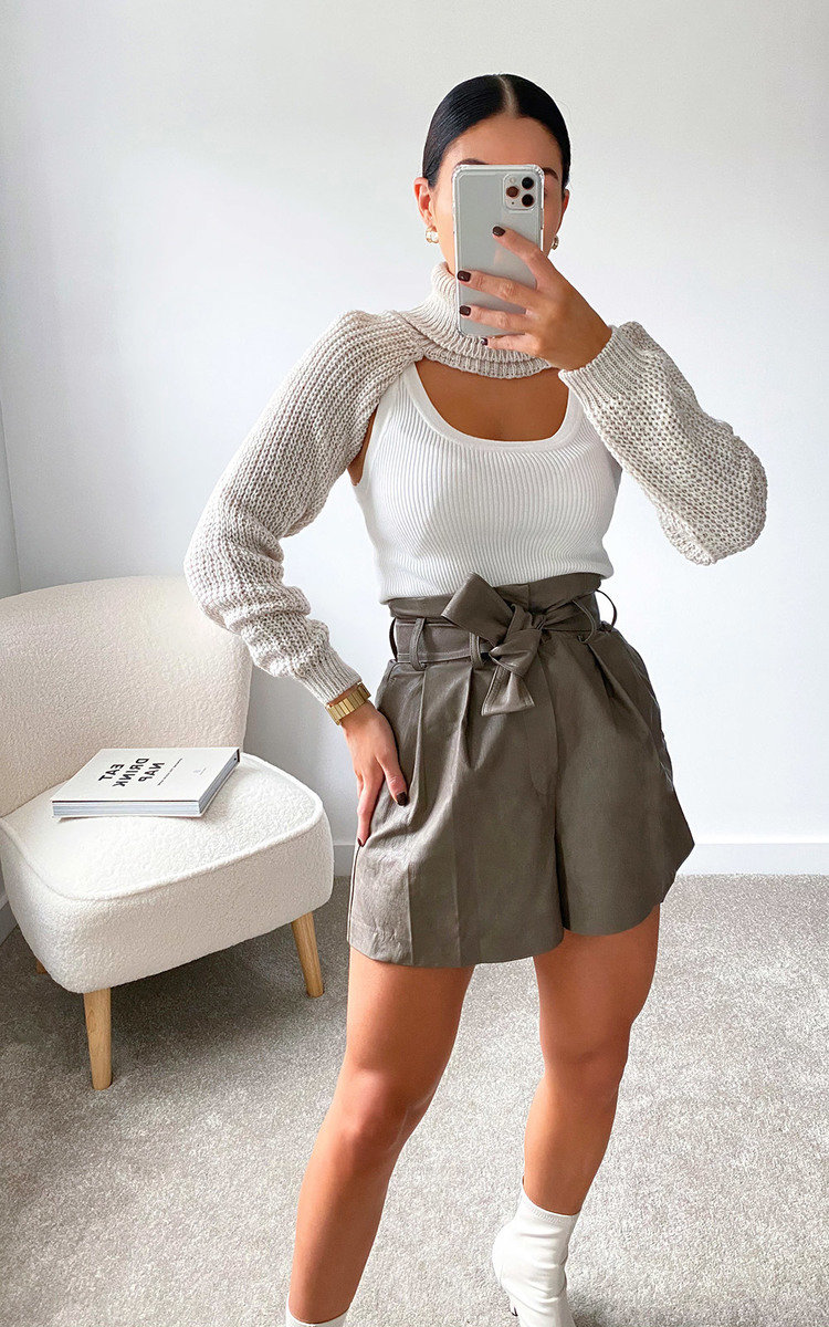 Nikki High Neck Arm Warmers Jumper Thumbnail Nikki High Neck Arm Warmers Jumper Thumbnail