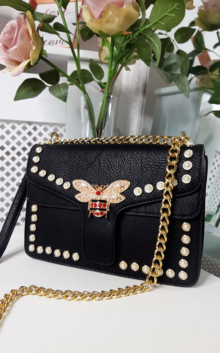 Ninna Pearl Studded Shoulder Bag Thumbnail