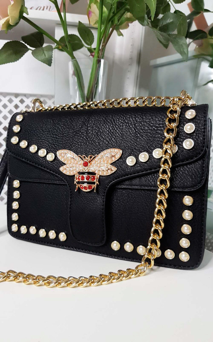 Ninna Pearl Studded Shoulder Bag Thumbnail