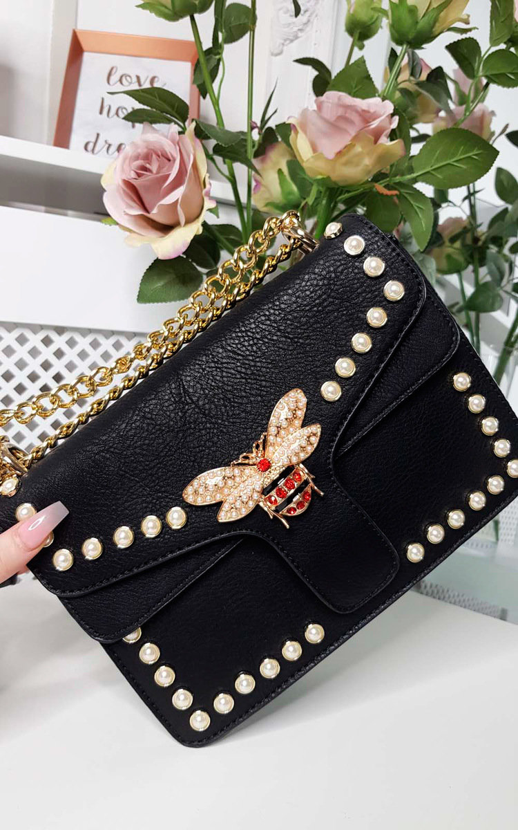 Ninna Pearl Studded Shoulder Bag Thumbnail