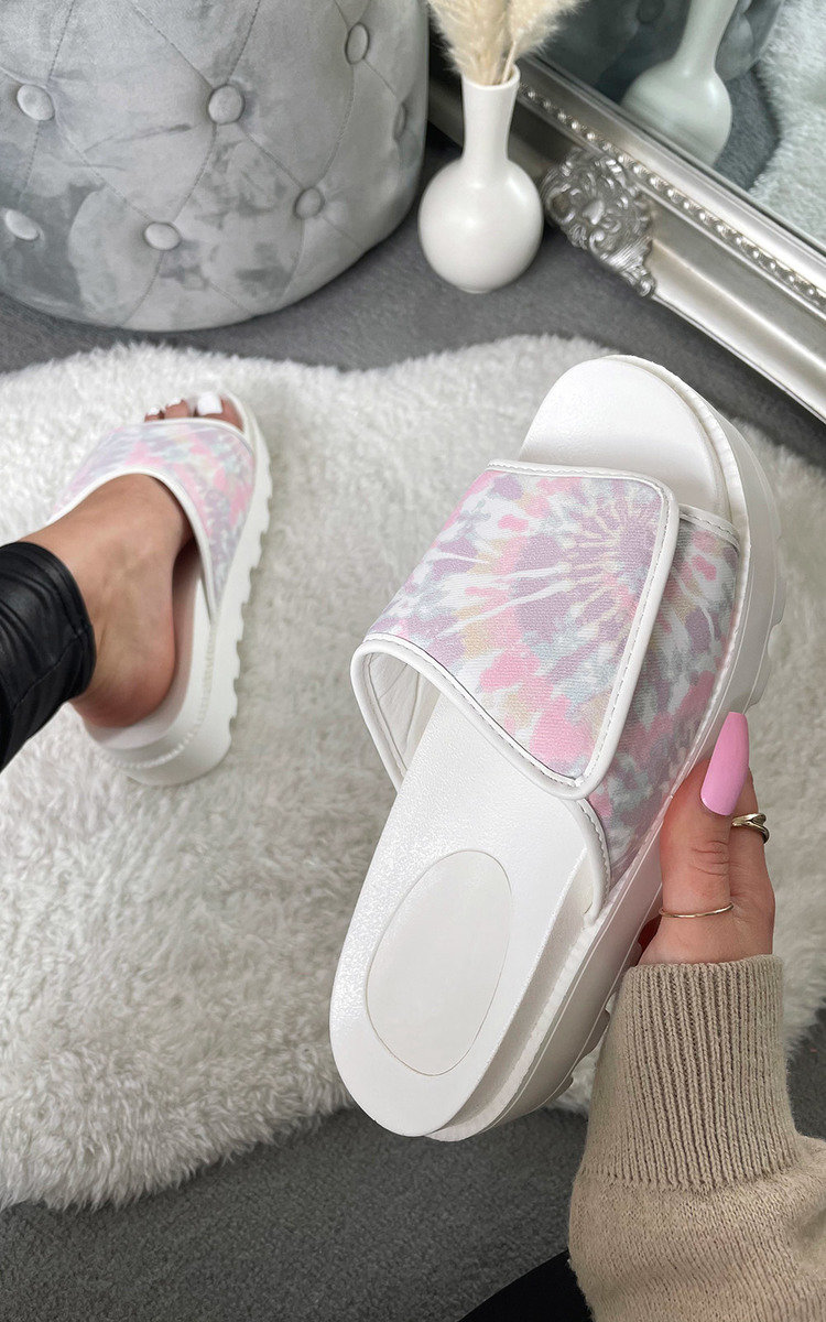 Noelle Faux Leather Slip On Sliders Thumbnail Noelle Faux Leather Slip On Sliders Thumbnail