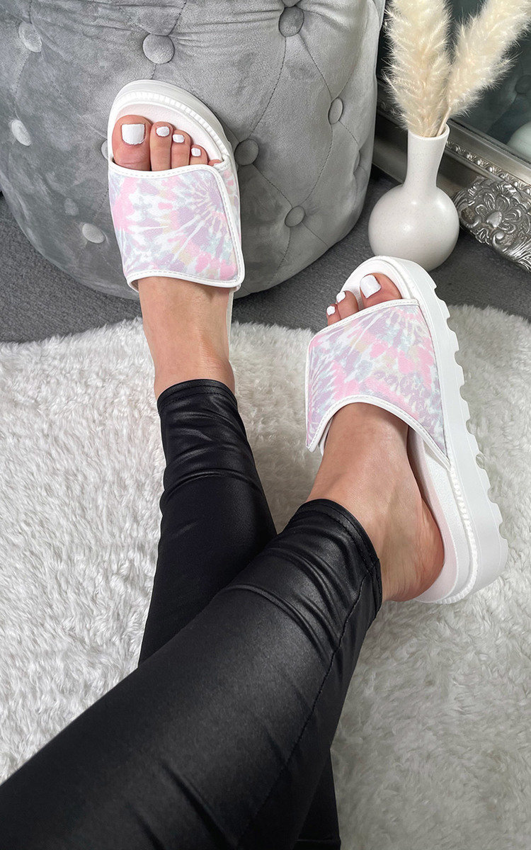 Noelle Faux Leather Slip On Sliders Noelle Faux Leather Slip On Sliders