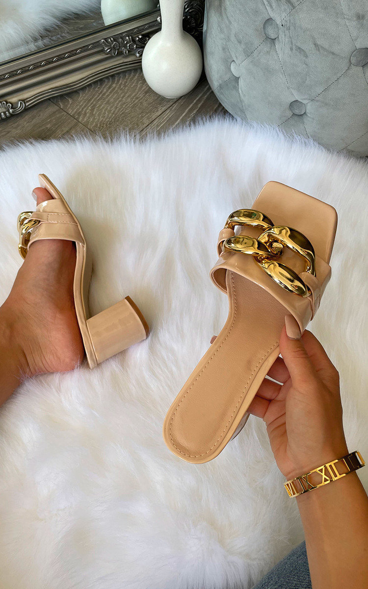 Noora Slip On Chain Detail Block Heel Thumbnail Noora Slip On Chain Detail Block Heel Thumbnail