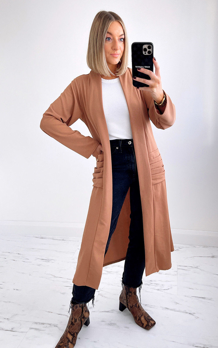 Nova Longline Cardigan with Pocket Detail Thumbnail Nova Longline Cardigan with Pocket Detail Thumbnail