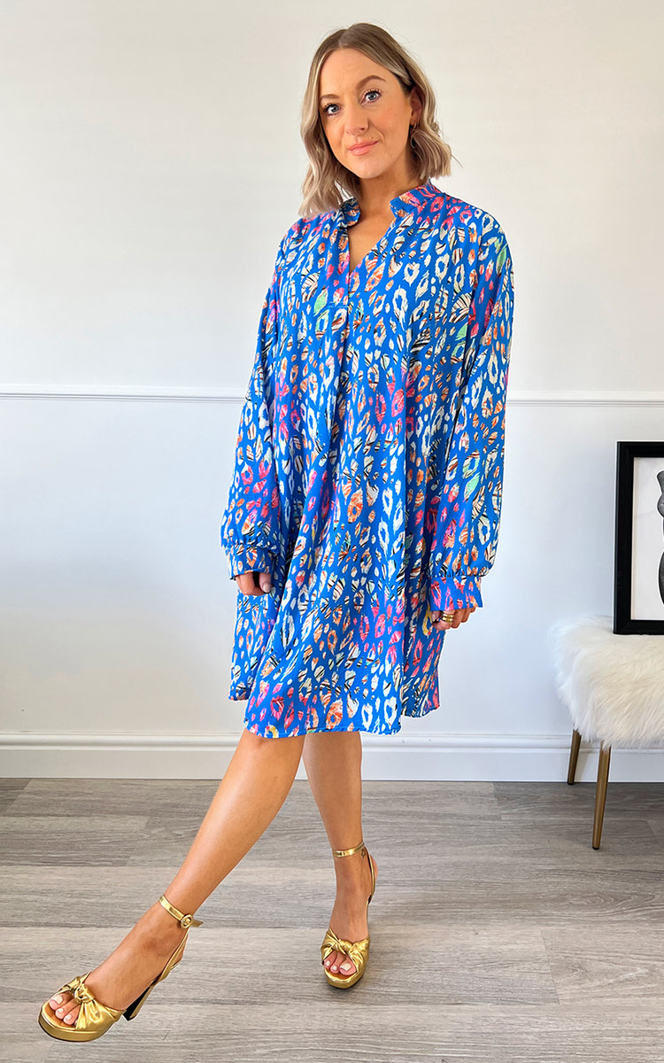 Novah Printed Smock Dress Thumbnail