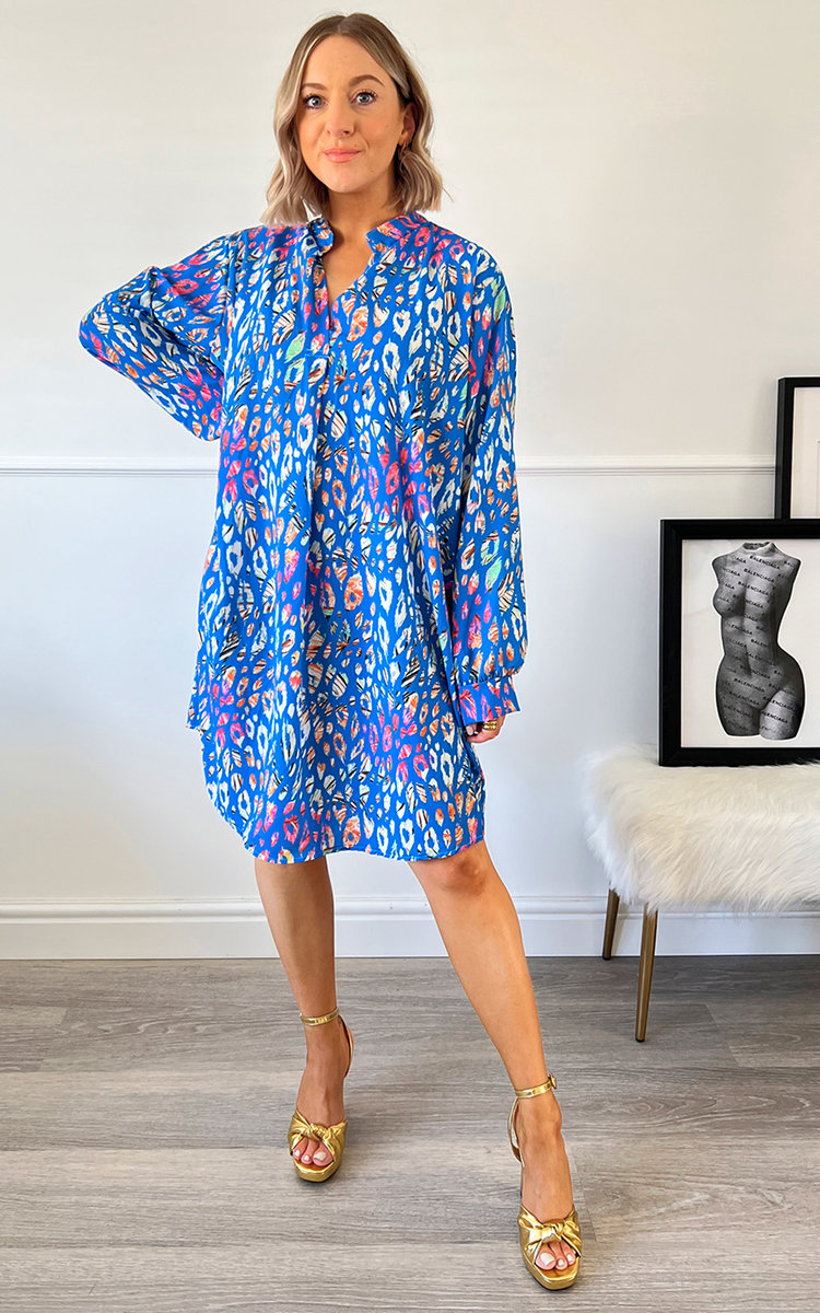 Novah Printed Smock Dress