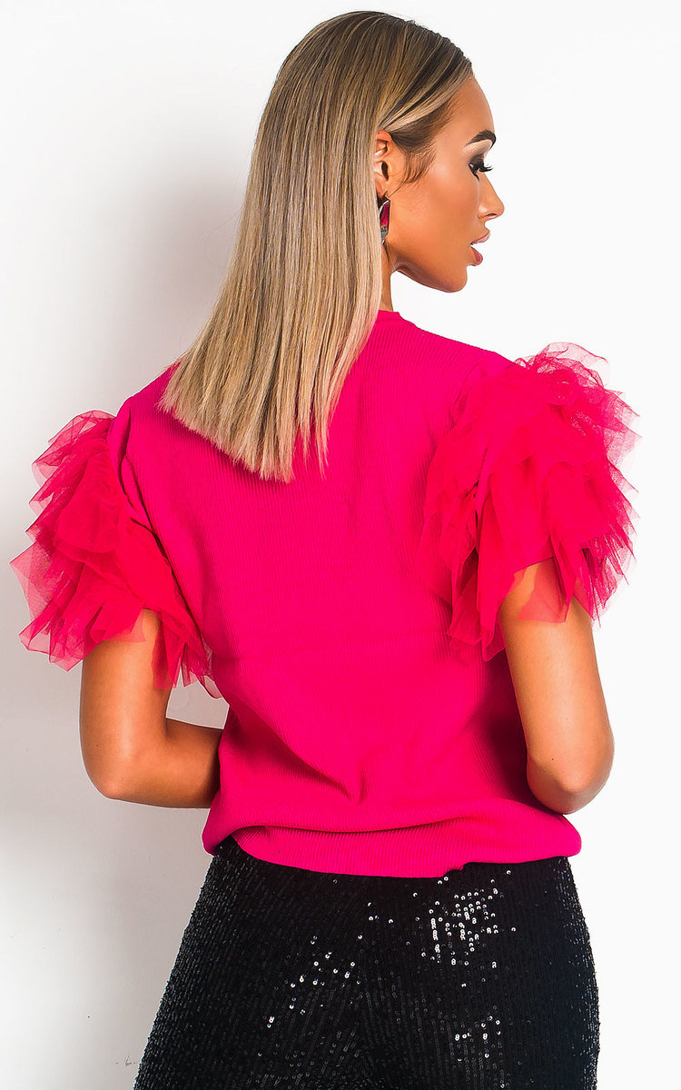 Nyla Mesh Sleeve Ribbed T-shirt Thumbnail Nyla Mesh Sleeve Ribbed T-shirt Thumbnail