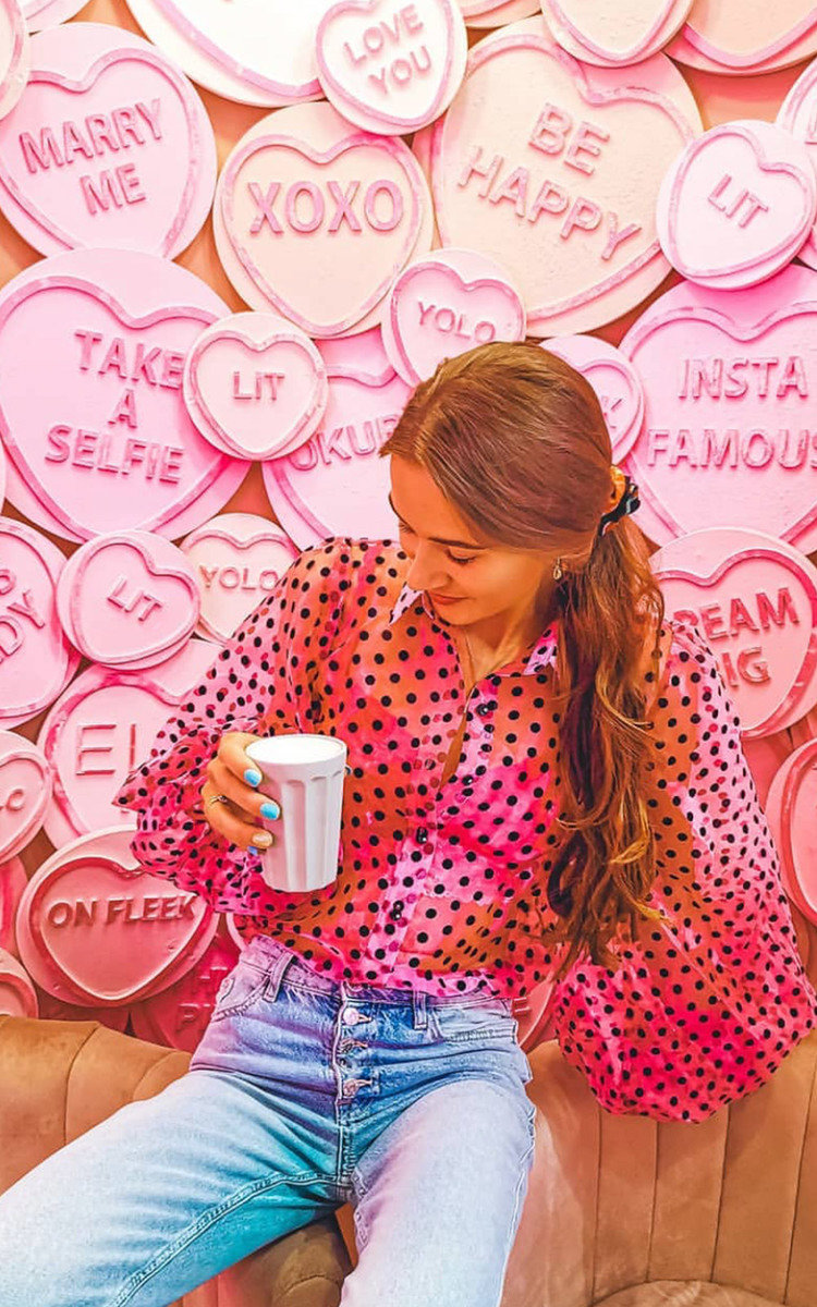 Ola Polka Dot Mesh Blouse Thumbnail Ola Polka Dot Mesh Blouse Thumbnail