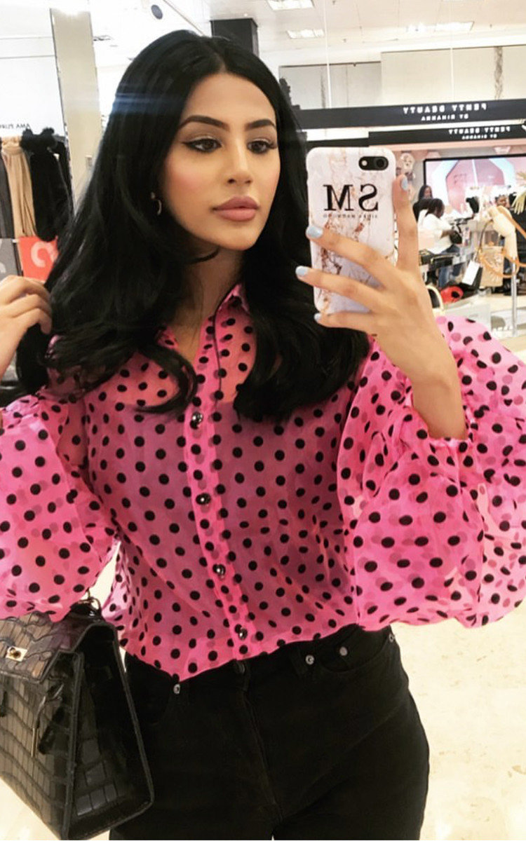 Ola Polka Dot Mesh Blouse