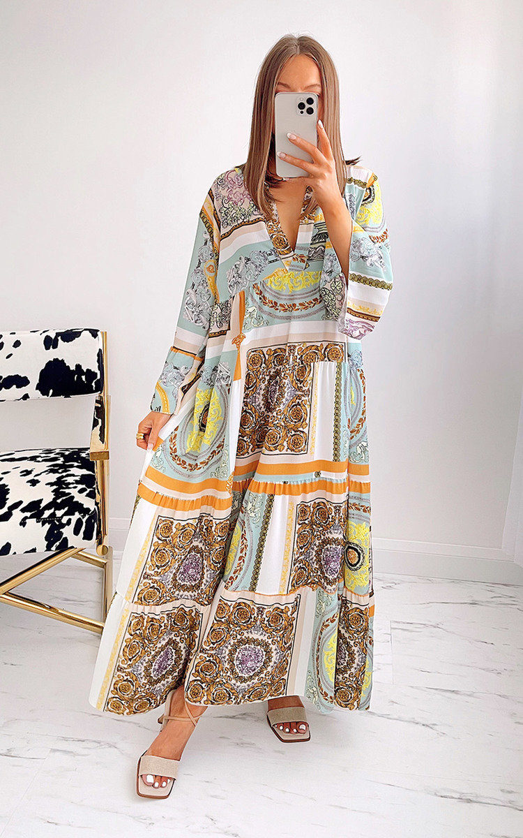 Omy Printed Midi Dress Omy Printed Midi Dress