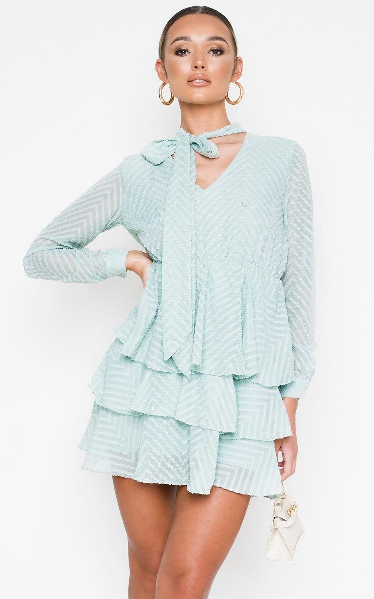 Paige Frill Embroidered Dress Thumbnail Paige Frill Embroidered Dress Thumbnail