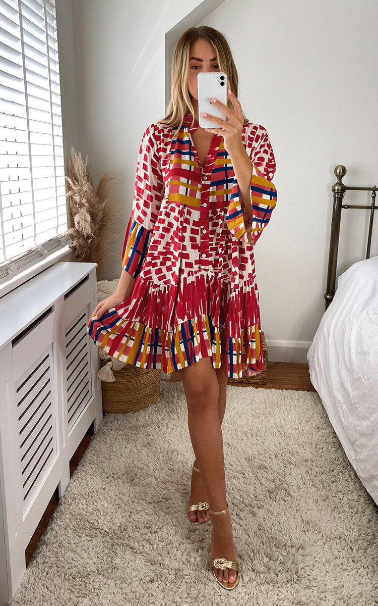 Paolo Button Up Printed Dress