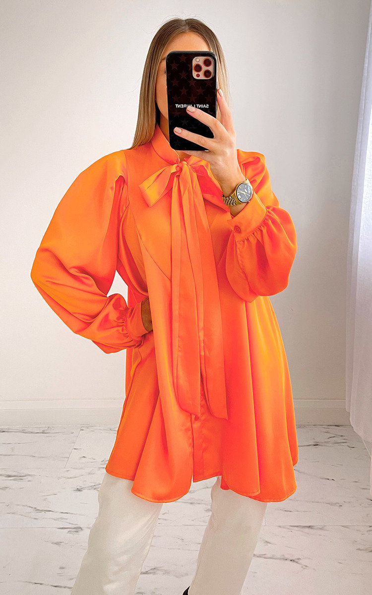 Paris Longline Blouse with Bow Detail Thumbnail Paris Longline Blouse with Bow Detail Thumbnail