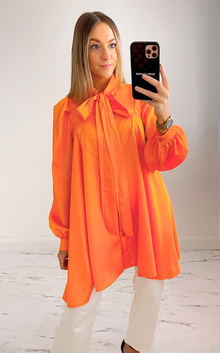 Paris Longline Blouse with Bow Detail Paris Longline Blouse with Bow Detail