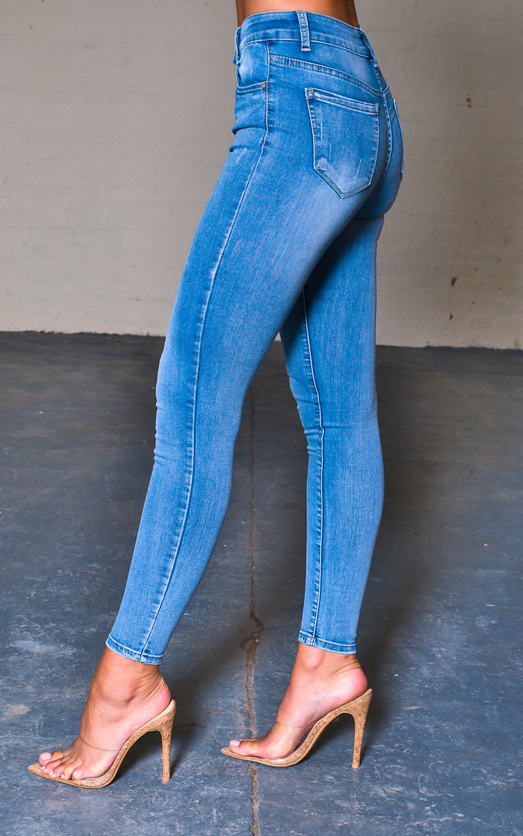 Pasha Zipped Stretch Slim Jeans Thumbnail