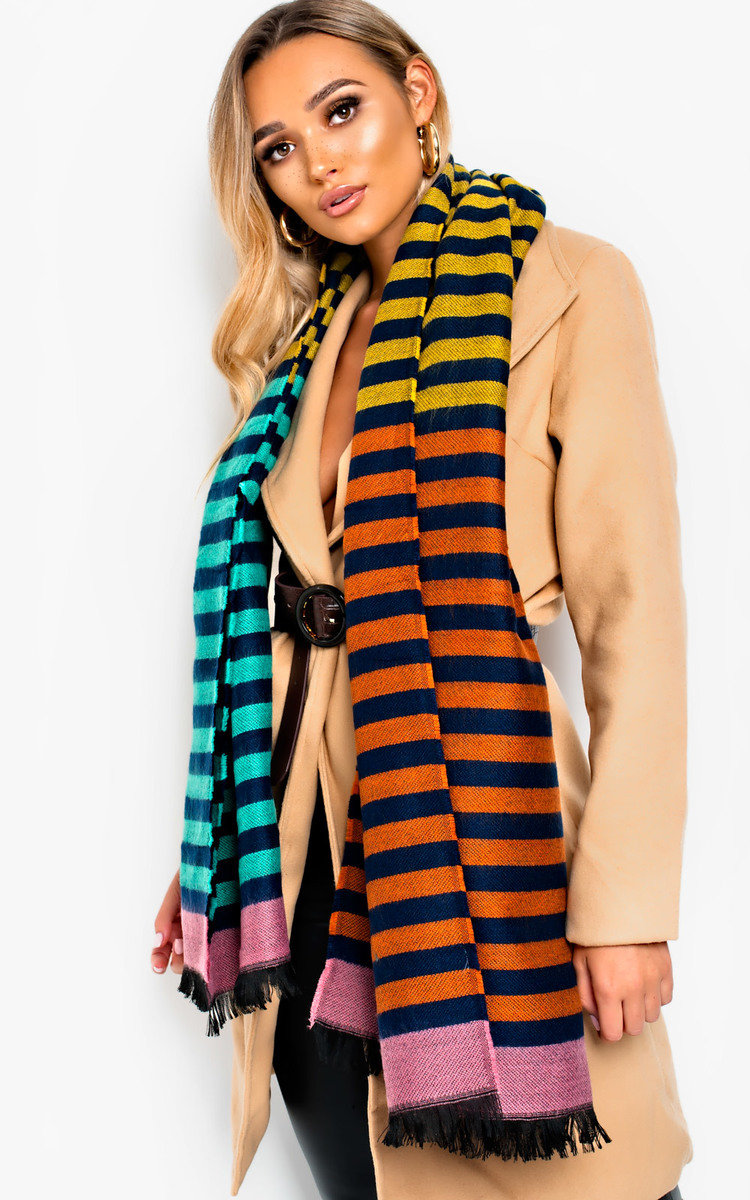 Paula Soft Stripe Print Scarf