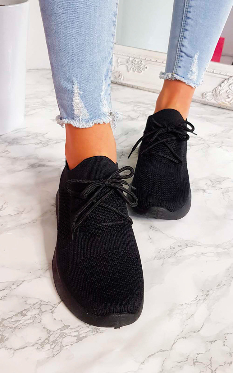 Pennie Lace Up Sock Trainer  Thumbnail