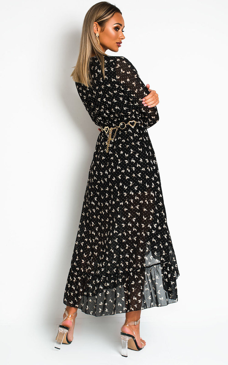 Penny Printed Frill Maxi Dress Penny Printed Frill Maxi Dress