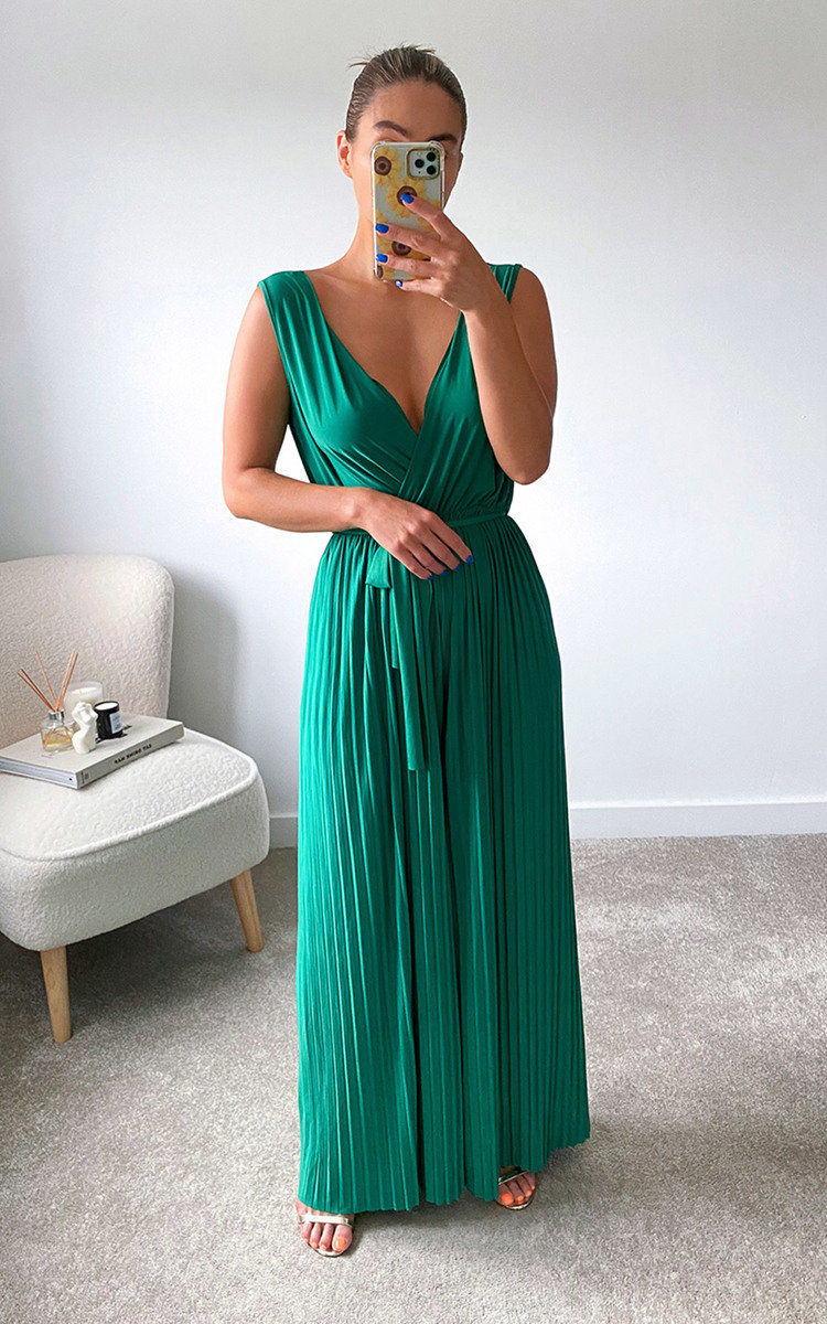 Petra Pleated Wide Leg Jumpsuit Thumbnail