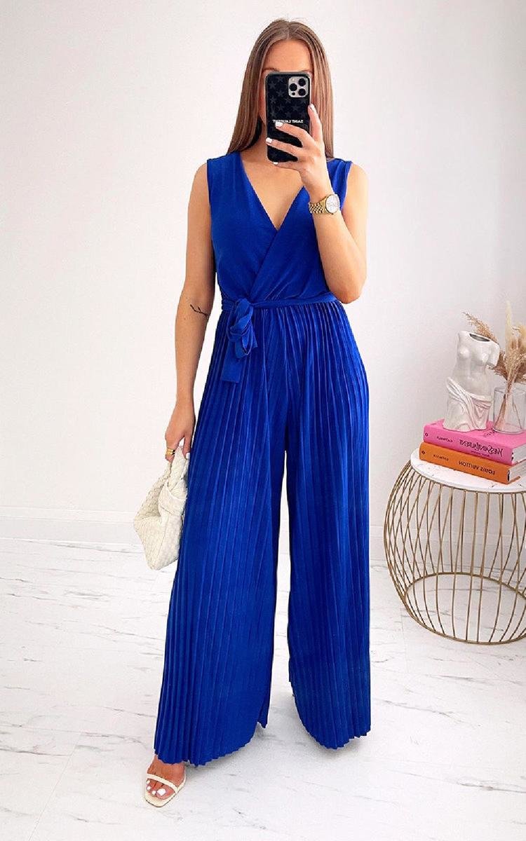 Petra Pleated Wide Leg Jumpsuit Thumbnail Petra Pleated Wide Leg Jumpsuit Thumbnail