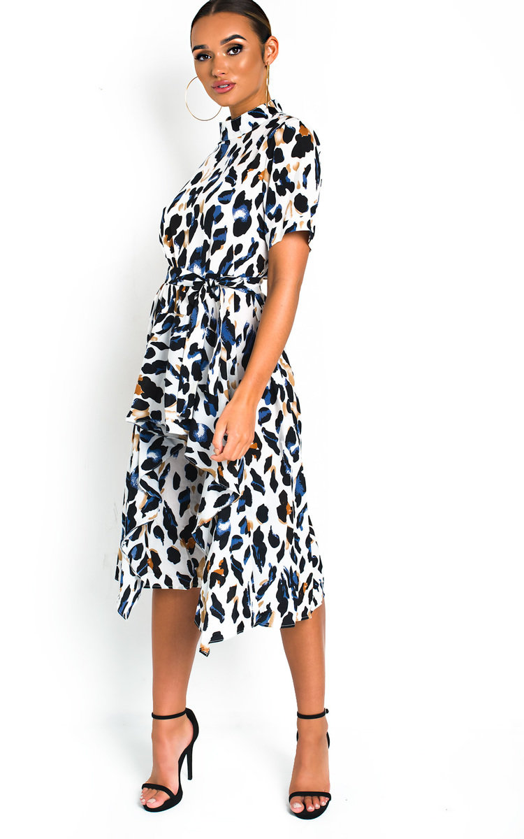 Petra Printed Frill Chiffon Dress Thumbnail Petra Printed Frill Chiffon Dress Thumbnail